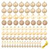 P&P Rose & Gold Shiny Plastic Christmas Baubles 3 Sizes