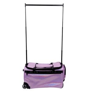 Advwin 3-in-1 Rolling Dance Bag with Instant Changing Design, 26-Inch Portable Garment Rack & USB Light Glitter Purple