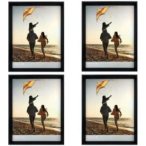 4PK Frankie & Me Window Wood 11x14'' Picture Frame Home/Office Photo Decor Black