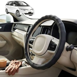 Australian Goose Steering Wheel Cover for Toyota Tarago 2006 - 2020 (Estima) 8 Seater Circle Black