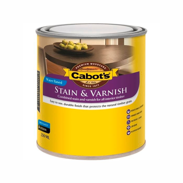 Cabot's 250ml Walnut Satin Water Based Stain and Varnish