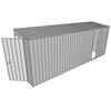 Build-A-Shed 1.2 x 5.2 x 2.0m Tunnel Shed Tunnel Hinged Door with 1 Sliding Side Door - Zinc