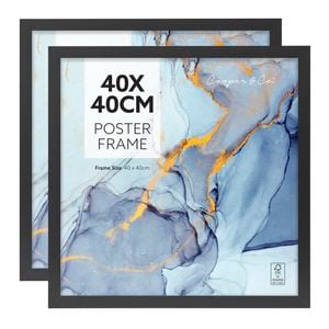 Cooper & Co. Set of 2 40x40cm Poster Photo Frames Black