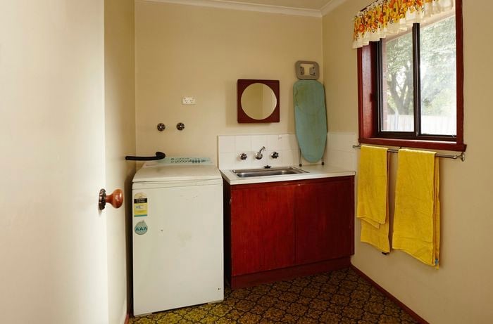 A laundry before the renovation.