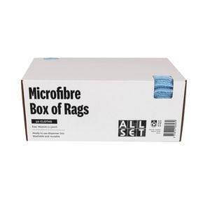 All Set 30 x 30cm Blue Auto Multi-Purpose Microfibre Towel - 50 Pack