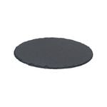 Argon Tableware Round Slate Serving Platter - Dinner Table Serveware - Padded Feet - 34cm - Grey