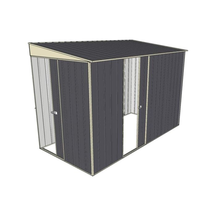 Build-a-Shed 1.5 x 3 x 2m Single Sliding Side Door Skillion Shed - Grey
