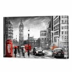 London In The Rain | 75 x 50cm Stretched Canvas Print