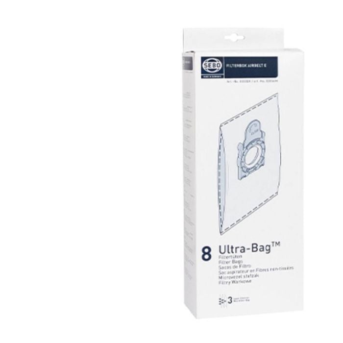 Sebo E1 and E3 premium Series Vacuum Cleaner Bags (8300ER)