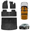 3d Floor Mats Boot Liner Set For Mg Hs As33 Series 2024-onwards All Weather Heavy Duty Cargo Trunk Luggage Tray Acessories