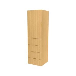 Lugna 2048 x 600 x 580mm Sand Hanging 4 Drawers Left Hinged Door Storage Cabinet