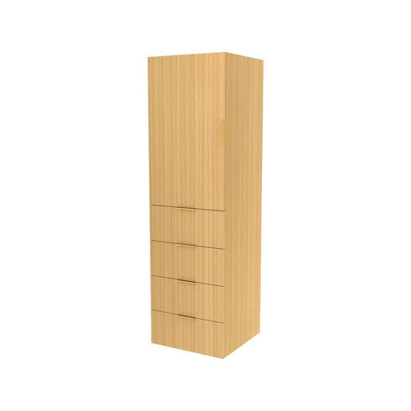 Lugna 2048 x 600 x 580mm Sand Hanging 4 Drawers Left Hinged Door Storage Cabinet