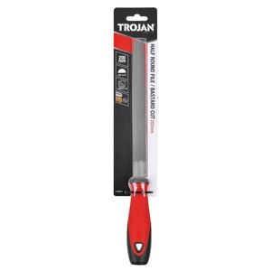 Trojan 200mm Bastard Cut Half Round File