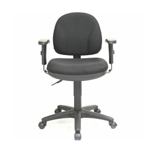 Lorell Adjustable Back And Height Office Task Swivel Chair Seat Black