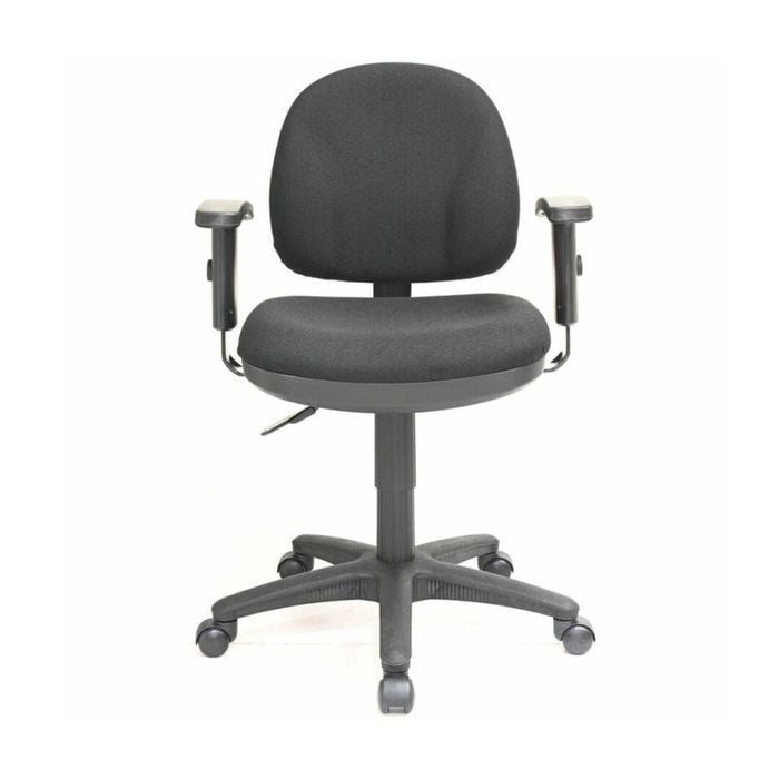 Lorell Adjustable Back And Height Office Task Swivel Chair Seat Black