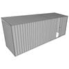 Build-a-Shed 1.5 x 5.2 x 2m Single Sliding Side Door Skillion Shed - Zinc