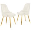ALFORDSON 2x Dining Chairs Velvet Beige