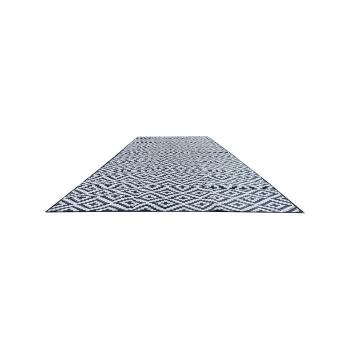 Outdoor Rug / Camping Mat - Large Diamond Black And Grey