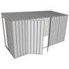 Build-a-Shed 1.5 x 3.7 x 2m Sliding Door Tunnel Shed with Double Hinged Side Doors - Zinc