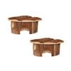 2 X Yes4pets Natural Wooden Hamster Mouse Gerbil Playground Rats Pets Toys Play Small Birds House