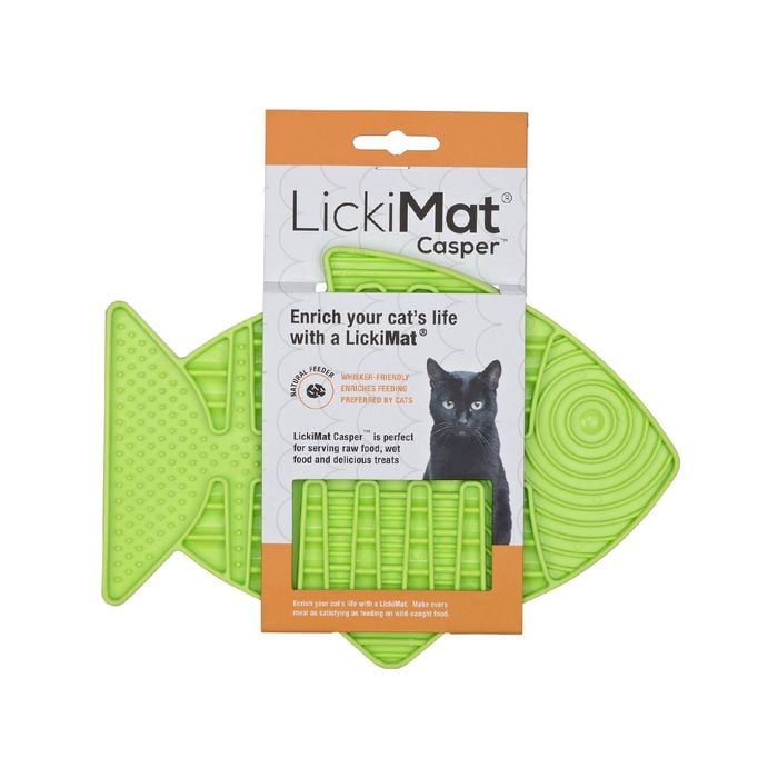LickiMat Casper Slow Food Bowl for Cats - Green