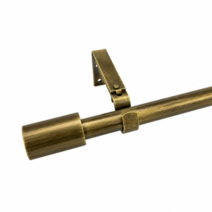 Pillar 1.3-3.6m Antique Brass Extendable Curtain Rod Set