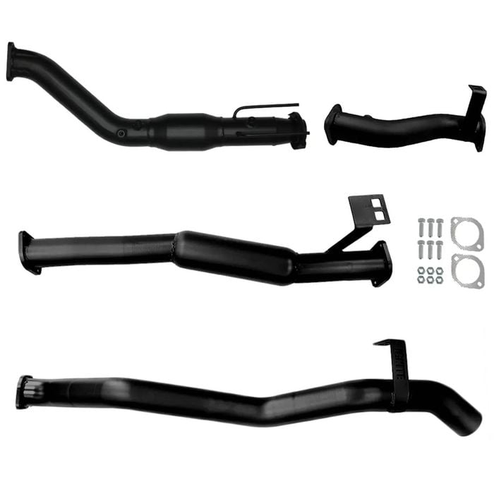 Ignite Exhausts Turbo Back For Toyota Landcruiser 76 Series Wagon 3" Cat & Hotdog Black Aluminised Steel