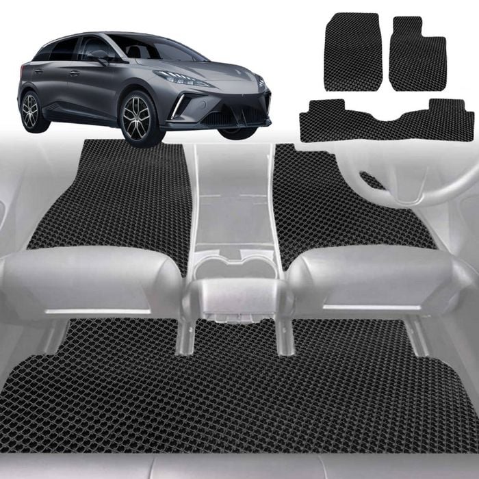 6D Diamond Car Floor Mats for MG 4 EV 2022-Current-Full Set-Black-Outback GT