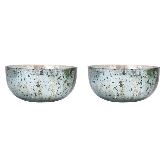 2PK LVD Glass Votive Bowl/Candle Holder Home Decor 15cm Champagne Dove