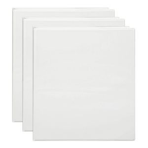 3x Marbig Clearview 3 D-ring Insert Binder A4 File 50mm Document Organiser White