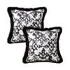 SOGA 2X 45cm Vintage Black Herringbone Pillowcase & Throw Pillow