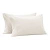 Dreamaker Bonnie Washed Cotton Standard Pillowcase Twin Pack White 48x73cm