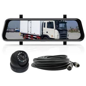 Elinz K Series 9.6" Full Screen Display Clip-on Mirror Monitor Dome Ahd 1080p Reversing Camera 10m Cable
