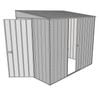 Build-a-Shed 1.5 x 2.3 x 2m Hinged Door Tunnel Shed with Sliding Side Door - Zinc