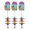 3x Paws & Claws 23x7.5cm Flower Parrot Pet/Bird Hanging Toy