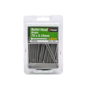 Paslode 75 x 3.15mm 500g Bright Bullet Head Nail - 95 Pack