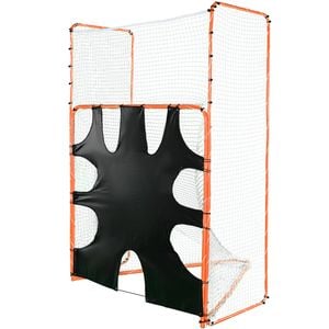 VEVOR Lacrosse Goal Orange with Backstop and Target Steel Frame for Training