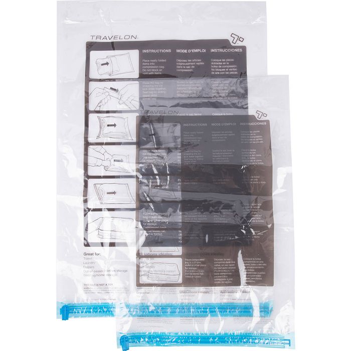 Travelon Set of 2 Compression Bags in Clear