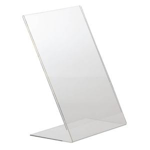 Olympia Leanback Menu Holder Acrylic A4 305x210x100mm Countertop Tabletop Display Sign Stand
