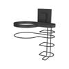 Fusion-Loc Matte Black Suction Hair Dryer And Straightener Combo Holder