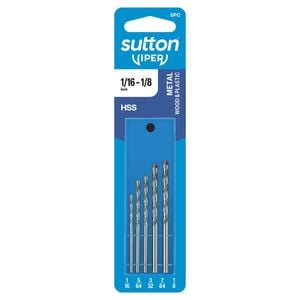 Sutton Tools Viper 5 Piece Imperial Jobber Drill Bit Refill Set