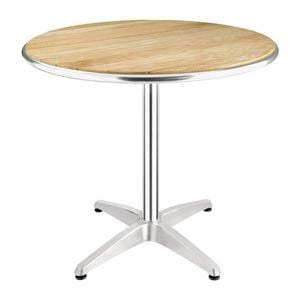 Bolero Table Ash Top Round 800mm Commercial Dining Furniture Cafe Restaurant