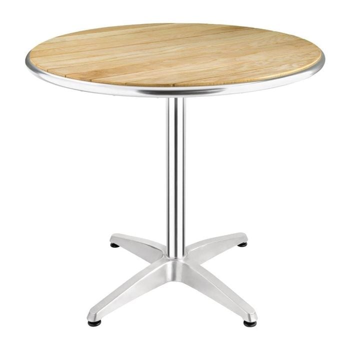 Bolero Table Ash Top Round 800mm Commercial Dining Furniture Cafe Restaurant