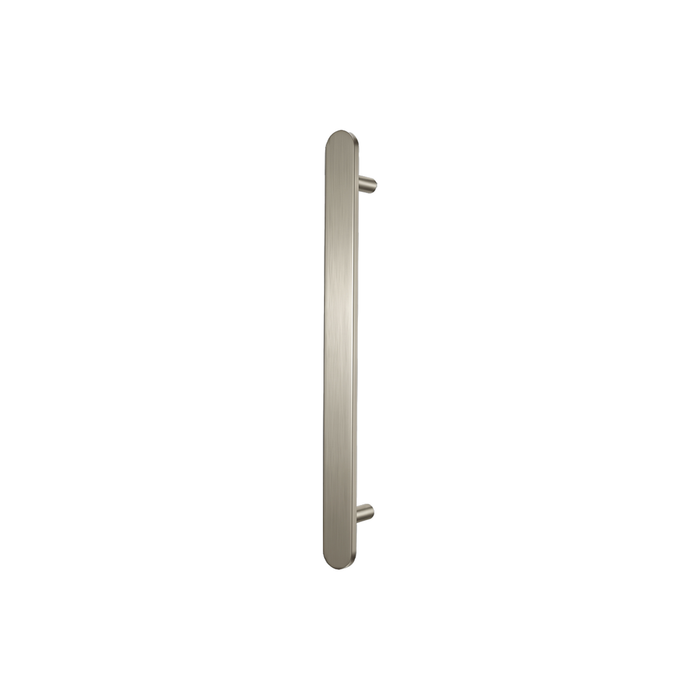 Barelli 650mm Brushed Nickel Single Flat Vertical Heated Towel Rail