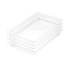 SOGA 1/1 GN Polycarbonate Food Pan 65mm Clear 4 Pack
