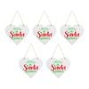 5x LVD Heart Santa Paws Hanging Decorative Sculpture Ornament Home/Lounge Decor