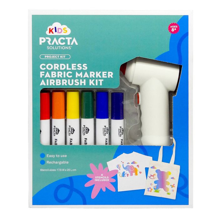 Kids Practa Cordless Fabric Marker Airbrush Kit
