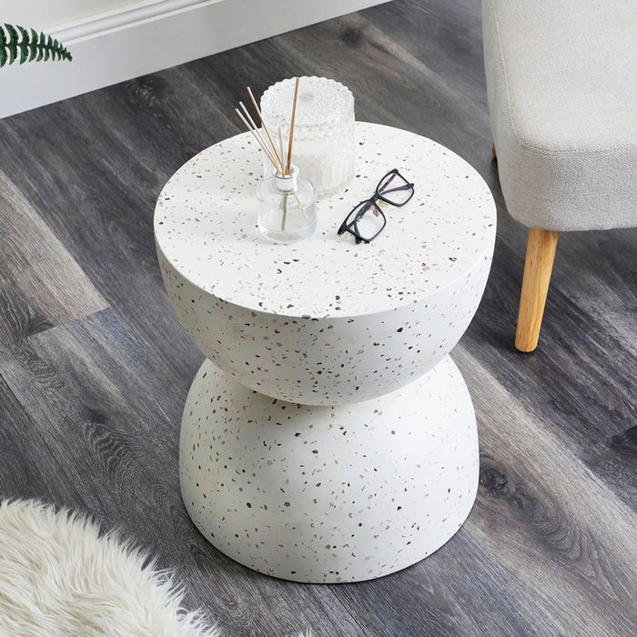 42Cm Stool Sparkling White Side Table Bunnings Australia