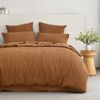 Dreamaker Ellis Seersucker Quilt Cover Set Rust King