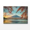 Lake Kawaguchiko With Autumn Foliage Print 100% Australian Made 180x120cm (Stretched Canvas)